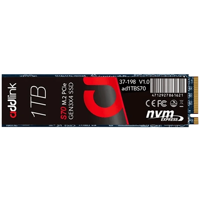 حافظه SSD اینترنال SSD اینترنال 1 ترابایت Addlink مدل S70 lite NVMe M 2