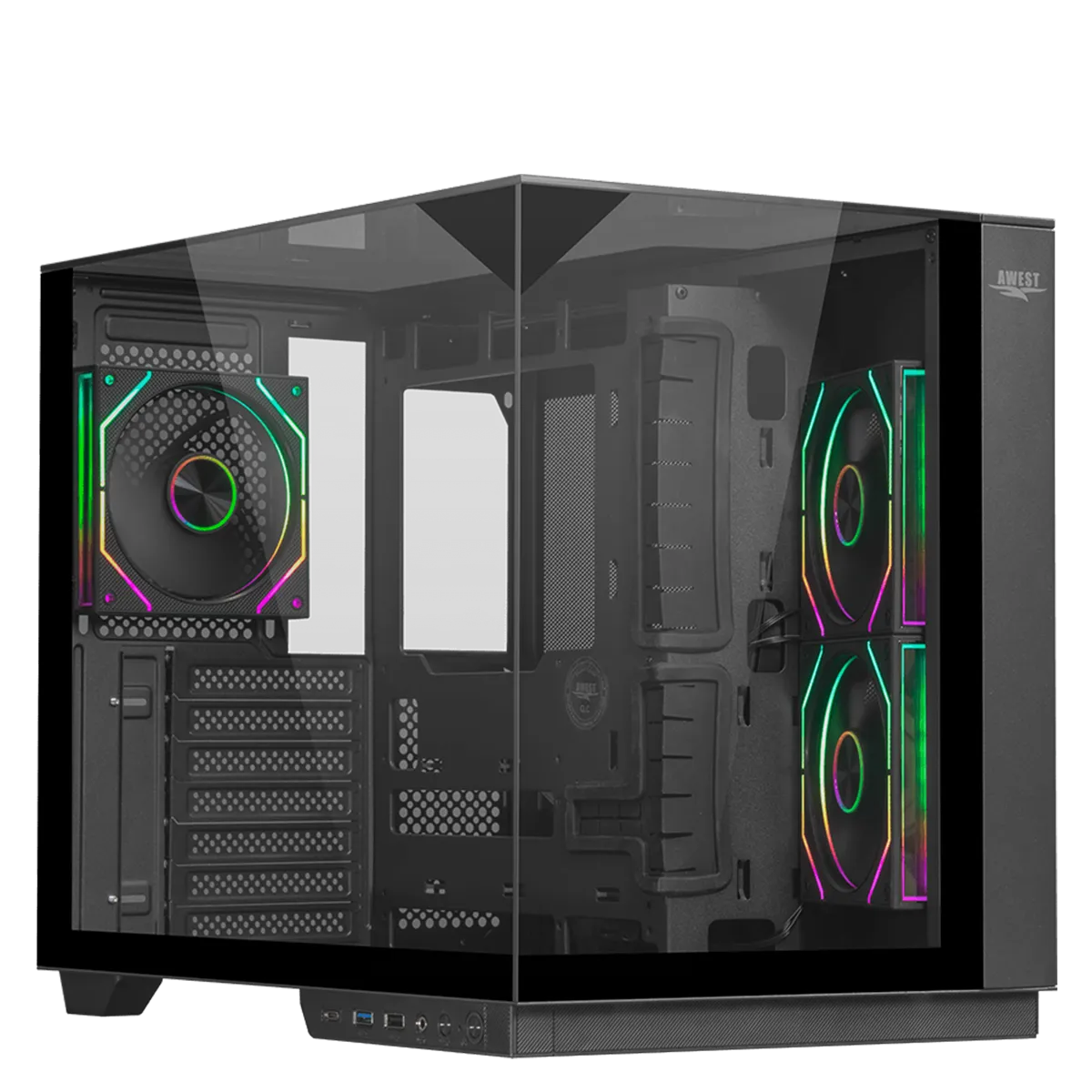 کیس کامپیوتر اوست مدل AWEST AQ-17TG-B